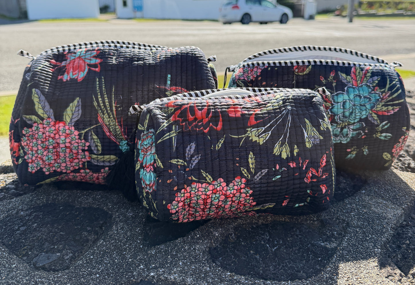 Midnight Garden Pouches 3 pieces set