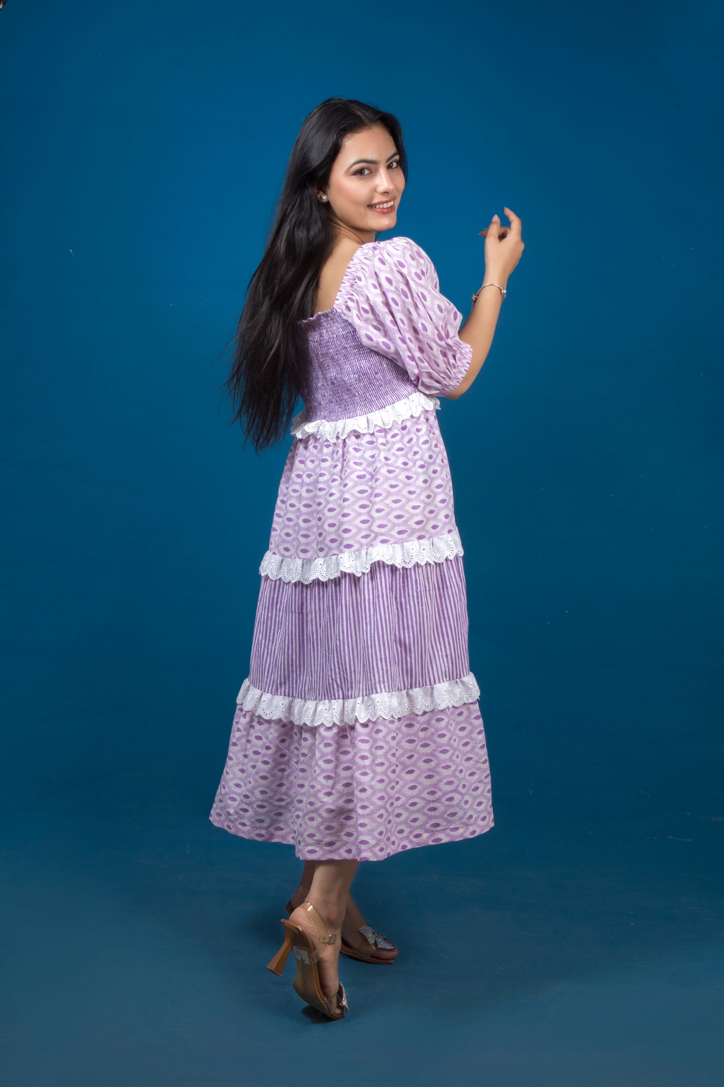 Violet DaydreamTier Dress in Lavender
