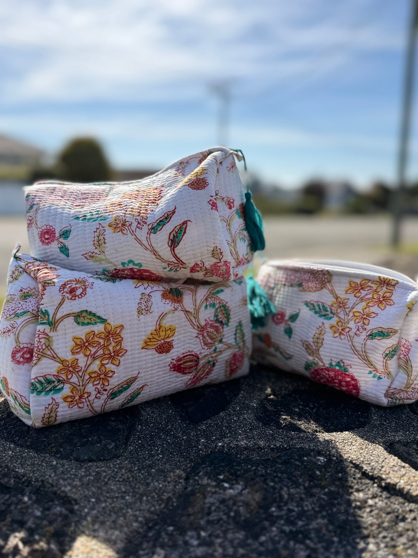 Sunlit Garden Pouches 3 pieces set