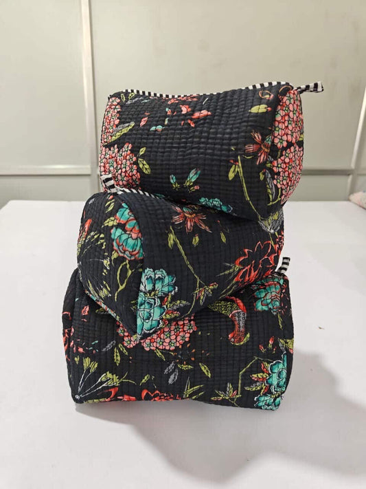 Midnight Garden Pouches 3 pieces set