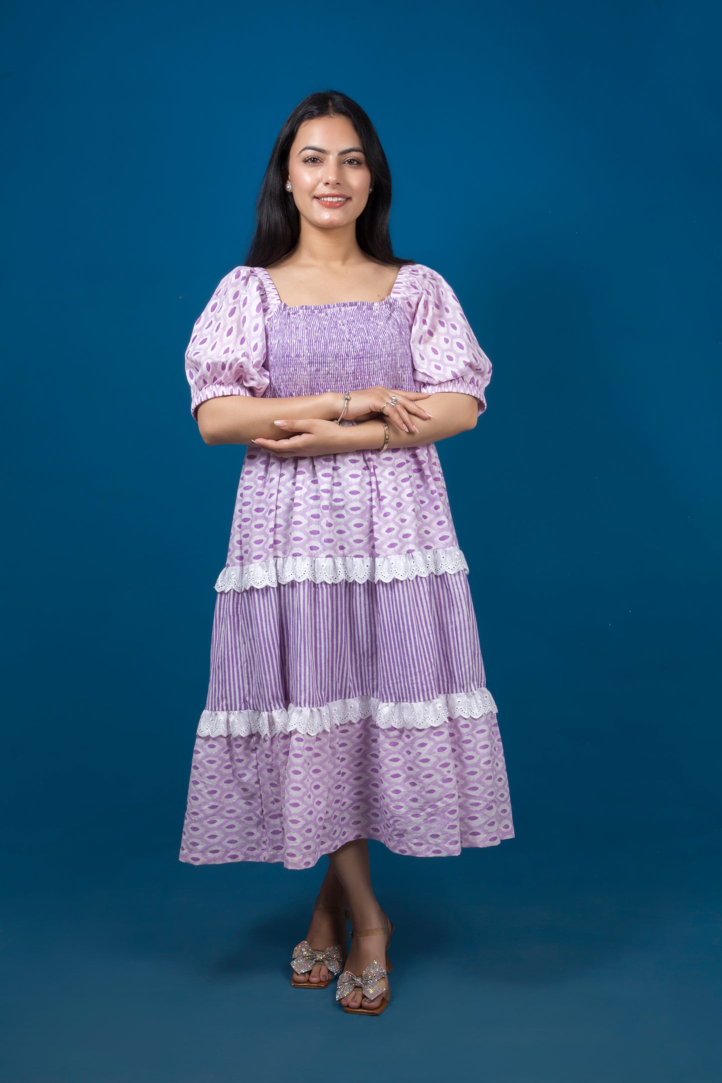 Violet DaydreamTier Dress in Lavender