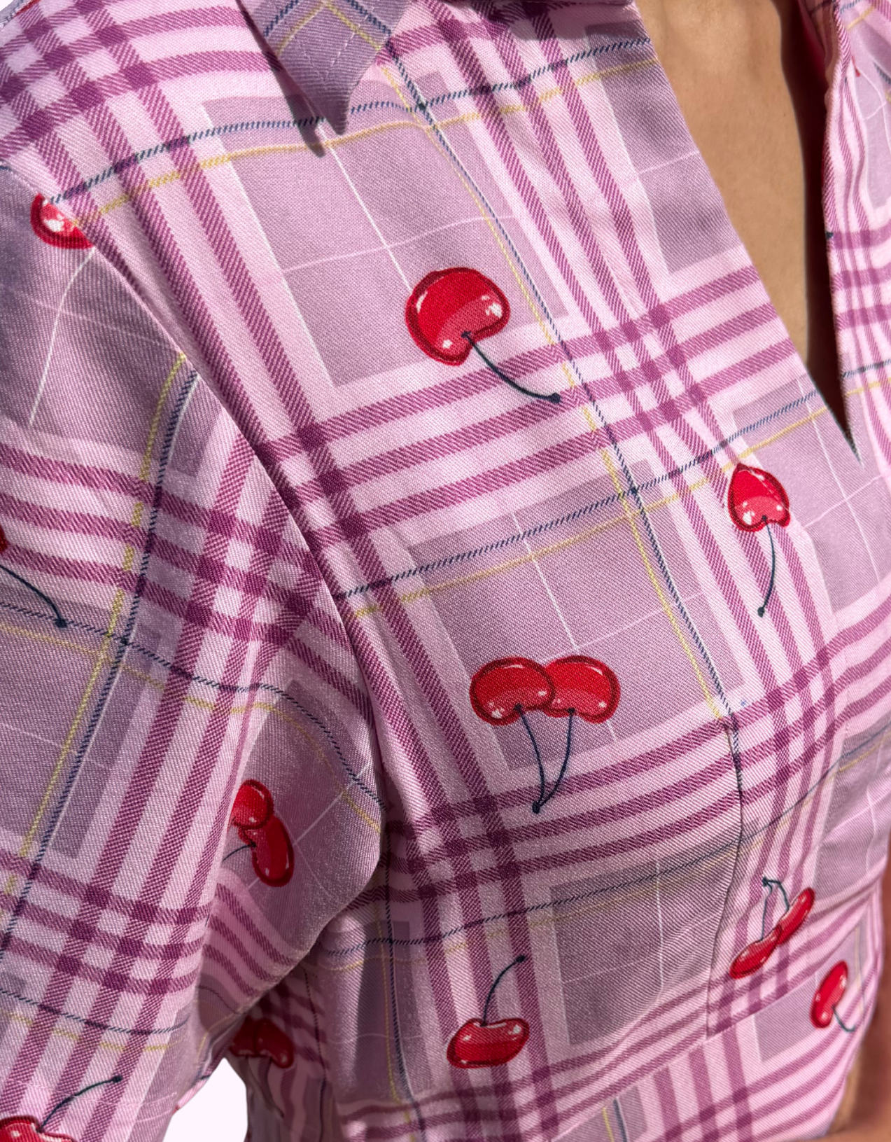 Blush Bloom checkered Maxi dress